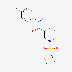 N-(4-methylphenyl)-1-(2-thienylsulfonyl)-3-piperidinecarboxamide