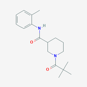 1-(2,2-dimethylpropanoyl)-N-(2-methylphenyl)piperidine-3-carboxamide