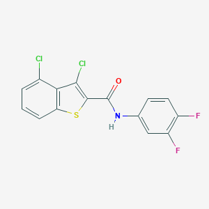 molecular formula C15H7Cl2F2NOS B451590 3,4-dichloro-N-(3,4-difluorophenyl)-1-benzothiophene-2-carboxamide 