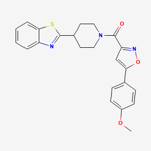 2-{1-[5-(4-METHOXYPHENYL)-1,2-OXAZOLE-3-CARBONYL]PIPERIDIN-4-YL}-1,3-BENZOTHIAZOLE