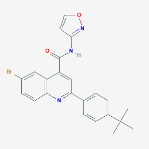 molecular formula C23H20BrN3O2 B451592 6-bromo-2-(4-tert-butylphenyl)-N-(1,2-oxazol-3-yl)quinoline-4-carboxamide 