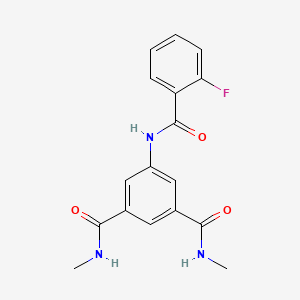 molecular formula C17H16FN3O3 B4515927 5-[(2-fluorobenzoyl)amino]-N,N'-dimethylisophthalamide 