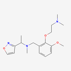 molecular formula C18H27N3O3 B4515946 N-{2-[2-(dimethylamino)ethoxy]-3-methoxybenzyl}-1-isoxazol-3-yl-N-methylethanamine 