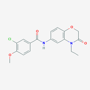 3-chloro-N-(4-ethyl-3-oxo-3,4-dihydro-2H-1,4-benzoxazin-6-yl)-4-methoxybenzamide