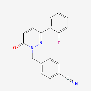 4-{[3-(2-fluorophenyl)-6-oxo-1(6H)-pyridazinyl]methyl}benzonitrile