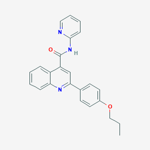 2-(4-propoxyphenyl)-N-(2-pyridinyl)-4-quinolinecarboxamide