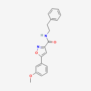 molecular formula C19H18N2O3 B4515992 5-(3-methoxyphenyl)-N-(2-phenylethyl)-3-isoxazolecarboxamide 