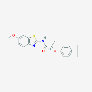 2-(4-tert-butylphenoxy)-N-(6-methoxy-1,3-benzothiazol-2-yl)propanamide