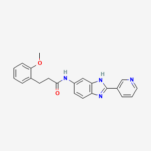 3-(2-methoxyphenyl)-N-[2-(pyridin-3-yl)-1H-benzimidazol-5-yl]propanamide