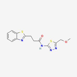 3-(1,3-benzothiazol-2-yl)-N-[(2E)-5-(methoxymethyl)-1,3,4-thiadiazol-2(3H)-ylidene]propanamide