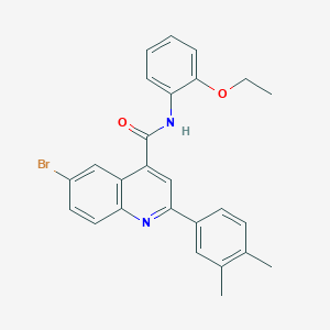 molecular formula C26H23BrN2O2 B451605 6-bromo-2-(3,4-dimethylphenyl)-N-(2-ethoxyphenyl)quinoline-4-carboxamide 