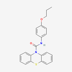 molecular formula C22H20N2O2S B4516056 N-(4-propoxyphenyl)-10H-phenothiazine-10-carboxamide 