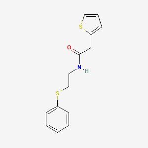 N-[2-(phenylthio)ethyl]-2-(2-thienyl)acetamide