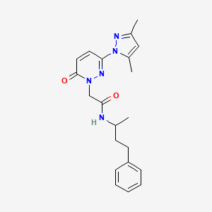 2-[3-(3,5-dimethyl-1H-pyrazol-1-yl)-6-oxopyridazin-1(6H)-yl]-N-(4-phenylbutan-2-yl)acetamide