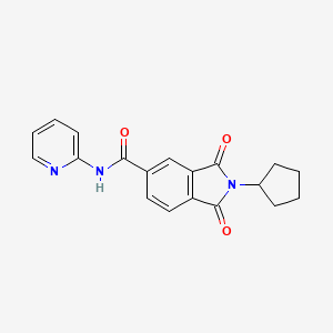 2-cyclopentyl-1,3-dioxo-N-(pyridin-2-yl)-2,3-dihydro-1H-isoindole-5-carboxamide