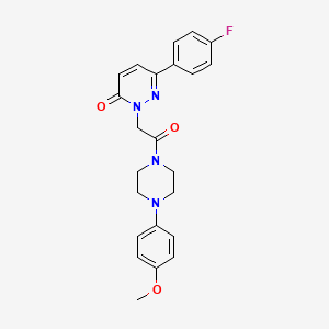 molecular formula C23H23FN4O3 B4516117 6-(4-fluorophenyl)-2-{2-[4-(4-methoxyphenyl)piperazino]-2-oxoethyl}-3(2H)-pyridazinone 