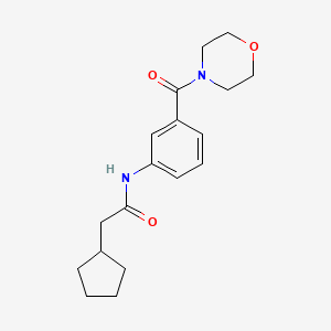 molecular formula C18H24N2O3 B4516136 2-cyclopentyl-N-[3-(4-morpholinylcarbonyl)phenyl]acetamide 