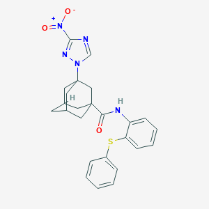 molecular formula C25H25N5O3S B451614 3-(3-nitro-1H-1,2,4-triazol-1-yl)-N-[2-(phenylthio)phenyl]adamantane-1-carboxamide 