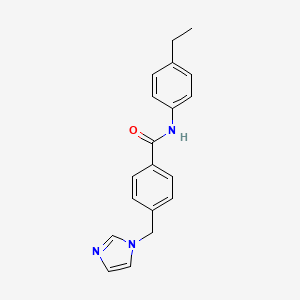 molecular formula C19H19N3O B4516146 N-(4-ethylphenyl)-4-(imidazol-1-ylmethyl)benzamide 