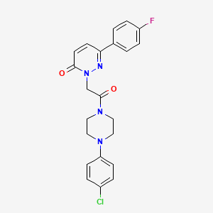 2-{2-[4-(4-chlorophenyl)-1-piperazinyl]-2-oxoethyl}-6-(4-fluorophenyl)-3(2H)-pyridazinone