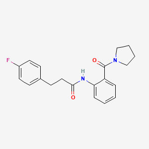 3-(4-fluorophenyl)-N-[2-(1-pyrrolidinylcarbonyl)phenyl]propanamide