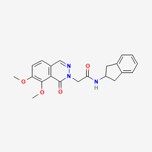 N-(2,3-dihydro-1H-inden-2-yl)-2-(7,8-dimethoxy-1-oxophthalazin-2(1H)-yl)acetamide