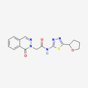 molecular formula C16H15N5O3S B4516179 2-(1-oxo-2(1H)-phthalazinyl)-N-[5-(tetrahydro-2-furanyl)-1,3,4-thiadiazol-2-yl]acetamide 