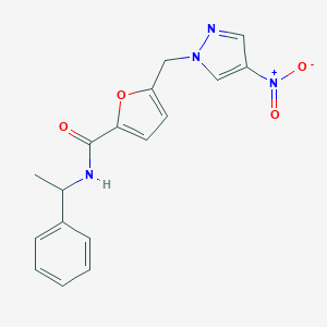 5-[(4-nitropyrazol-1-yl)methyl]-N-(1-phenylethyl)furan-2-carboxamide