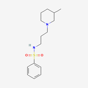 N-[3-(3-methyl-1-piperidinyl)propyl]benzenesulfonamide