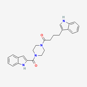 2-({4-[4-(1H-indol-3-yl)butanoyl]-1-piperazinyl}carbonyl)-1H-indole