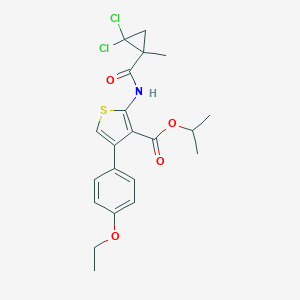 Isopropyl 2-{[(2,2-dichloro-1-methylcyclopropyl)carbonyl]amino}-4-(4-ethoxyphenyl)-3-thiophenecarboxylate