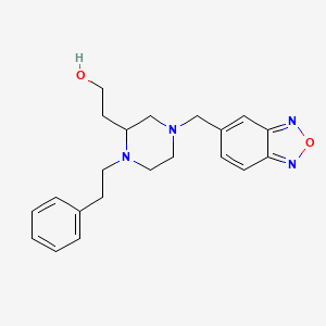 molecular formula C21H26N4O2 B4516243 2-[4-(2,1,3-benzoxadiazol-5-ylmethyl)-1-(2-phenylethyl)-2-piperazinyl]ethanol 