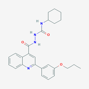 N-cyclohexyl-2-{[2-(3-propoxyphenyl)-4-quinolinyl]carbonyl}hydrazinecarboxamide