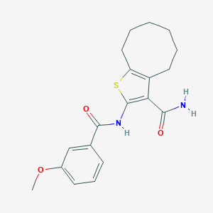 2-[(3-Methoxybenzoyl)amino]-4,5,6,7,8,9-hexahydrocycloocta[b]thiophene-3-carboxamide