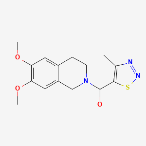 6,7-dimethoxy-2-[(4-methyl-1,2,3-thiadiazol-5-yl)carbonyl]-1,2,3,4-tetrahydroisoquinoline