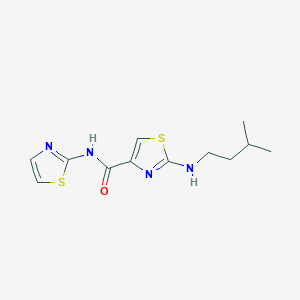 2-[(3-methylbutyl)amino]-N-(1,3-thiazol-2-yl)-1,3-thiazole-4-carboxamide