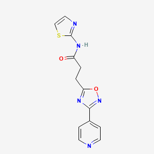 3-[3-(4-pyridinyl)-1,2,4-oxadiazol-5-yl]-N-1,3-thiazol-2-ylpropanamide