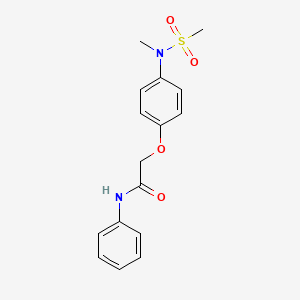 molecular formula C16H18N2O4S B4516316 2-{4-[methyl(methylsulfonyl)amino]phenoxy}-N-phenylacetamide 