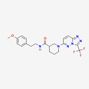 N-[2-(4-methoxyphenyl)ethyl]-1-[3-(trifluoromethyl)[1,2,4]triazolo[4,3-b]pyridazin-6-yl]-3-piperidinecarboxamide