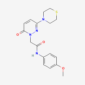 N-(4-methoxyphenyl)-2-[6-oxo-3-(4-thiomorpholinyl)-1(6H)-pyridazinyl]acetamide