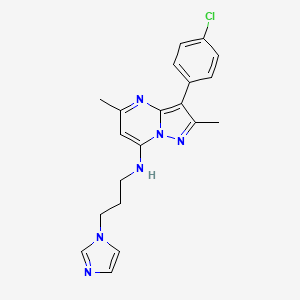 3-(4-chlorophenyl)-N-[3-(1H-imidazol-1-yl)propyl]-2,5-dimethylpyrazolo[1,5-a]pyrimidin-7-amine