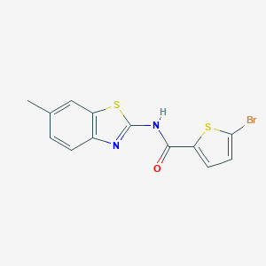 molecular formula C13H9BrN2OS2 B451635 5-溴-N-(6-甲基-1,3-苯并噻唑-2-基)-2-噻吩甲酰胺 CAS No. 313404-39-6