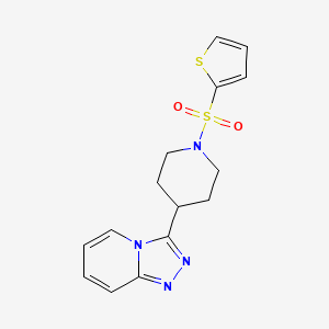 molecular formula C15H16N4O2S2 B4516350 3-[1-(2-thienylsulfonyl)-4-piperidinyl][1,2,4]triazolo[4,3-a]pyridine 