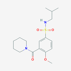 N-isobutyl-4-methoxy-3-(1-piperidinylcarbonyl)benzenesulfonamide