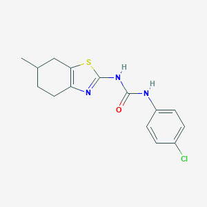 molecular formula C15H16ClN3OS B451637 1-(4-Chlorophenyl)-3-(6-methyl-4,5,6,7-tetrahydrobenzo[d]thiazol-2-yl)urea CAS No. 330190-24-4