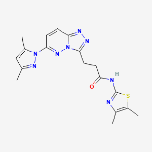 3-[6-(3,5-dimethyl-1H-pyrazol-1-yl)[1,2,4]triazolo[4,3-b]pyridazin-3-yl]-N-(4,5-dimethyl-1,3-thiazol-2-yl)propanamide