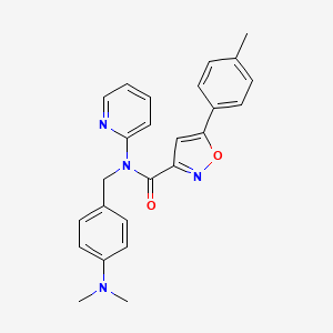 N-[4-(dimethylamino)benzyl]-5-(4-methylphenyl)-N-2-pyridinyl-3-isoxazolecarboxamide