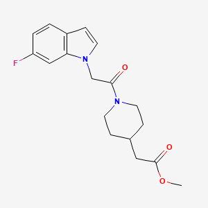 methyl {1-[(6-fluoro-1H-indol-1-yl)acetyl]-4-piperidinyl}acetate