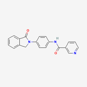 N-[4-(1-oxo-1,3-dihydro-2H-isoindol-2-yl)phenyl]nicotinamide