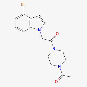 1-[2-(4-acetyl-1-piperazinyl)-2-oxoethyl]-4-bromo-1H-indole